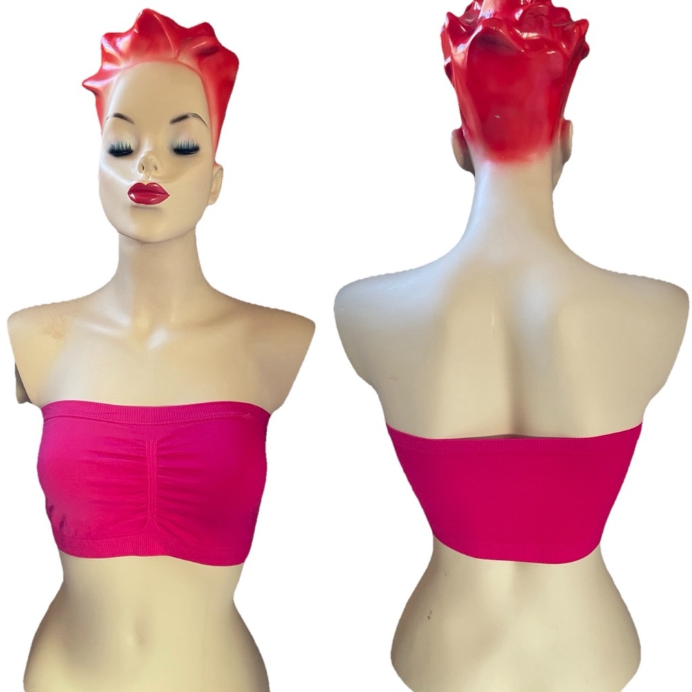 ANEMONE Pink Stretch BANDEAU Bralette Top O/S
